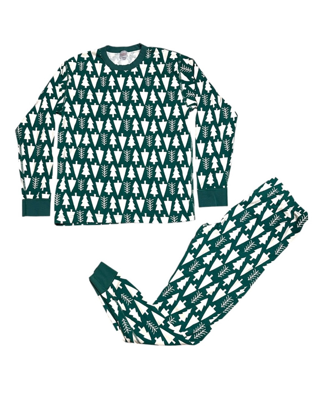 Hanna Andersson Adult Unisex L Christmas Tree Organic Cotton Pajama Set